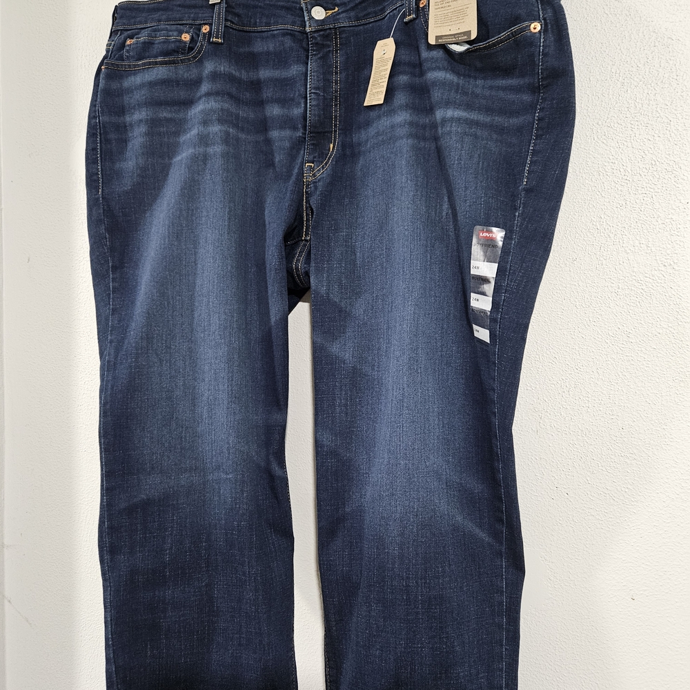 Levi's Women's Dark Blue Boyfriend Jeans - Picture 1 of 8